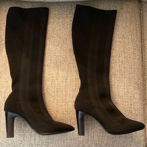 Charles by Charles David - Tall Black Stretch Knit Boots